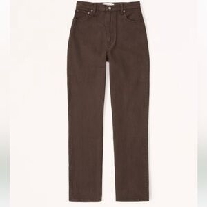 Abercrombie & Fitch Brown Straight Leg Jeans